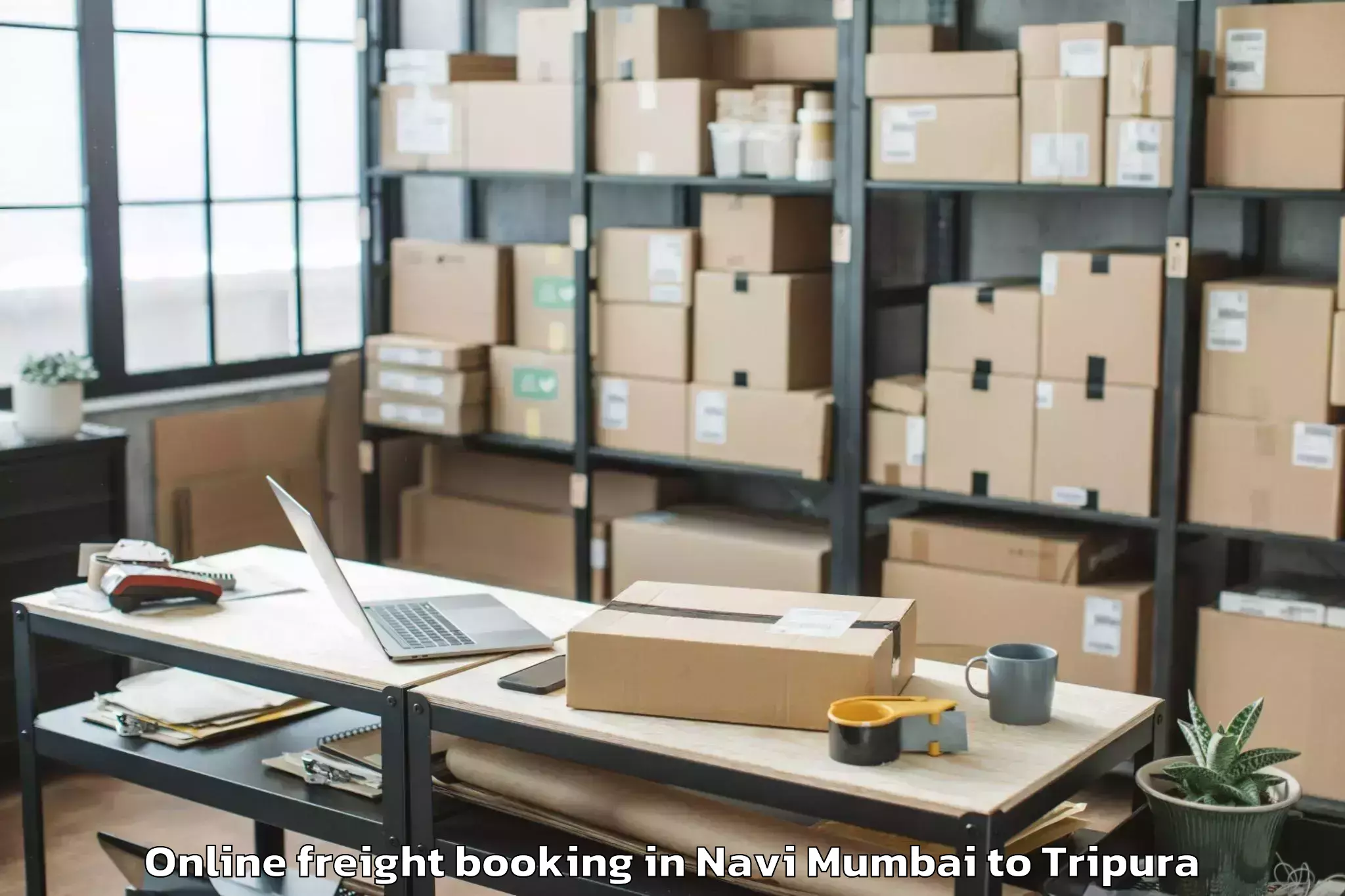 Hassle-Free Navi Mumbai to Ambassa Online Freight Booking